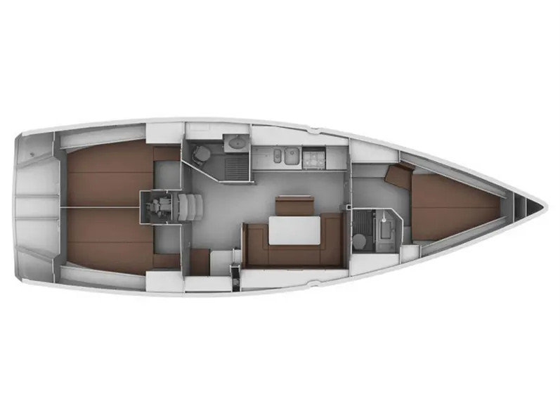 Rzut jachtu Bavaria 40 Cruiser Deneb