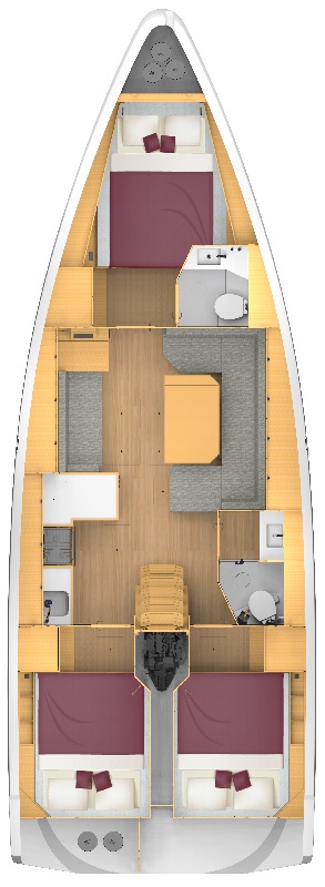 Rzut jachtu Bavaria C42 Fiesta