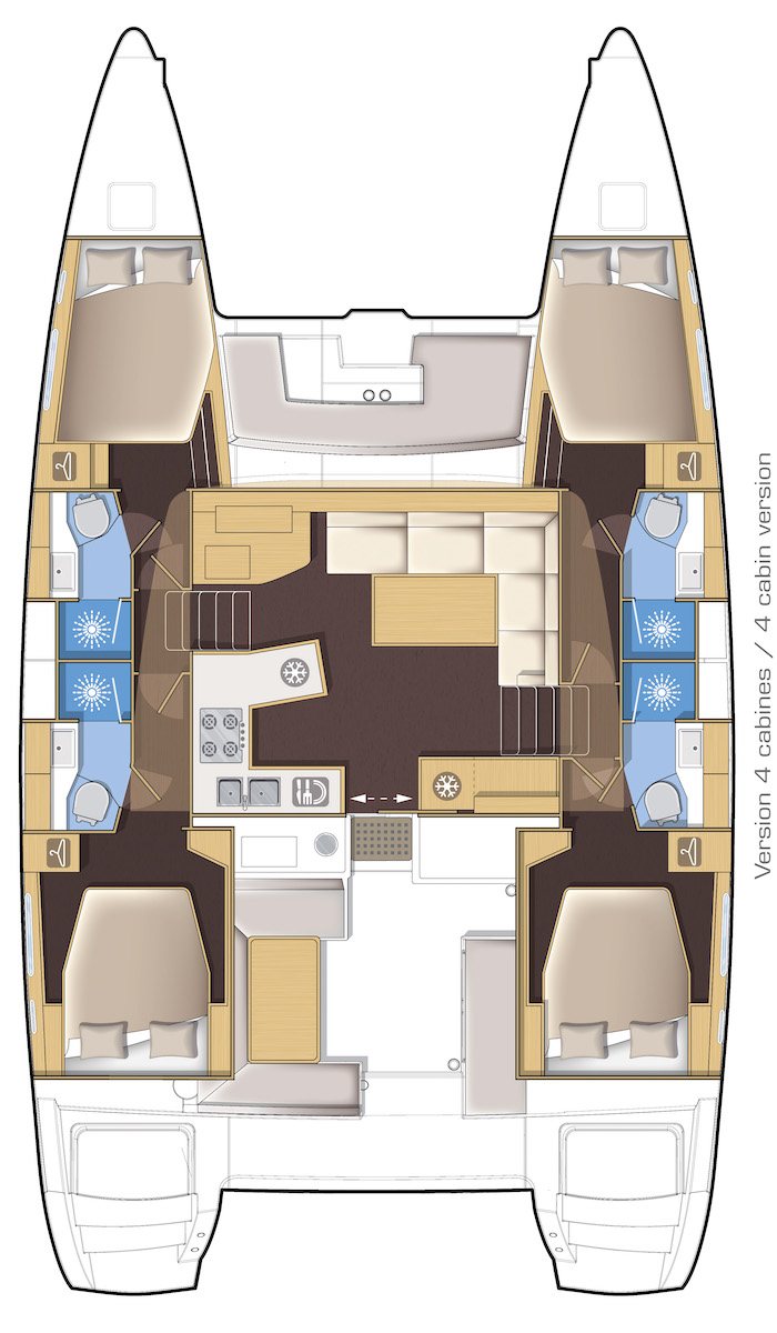 Rzut jachtu Lagoon 450 Anabella