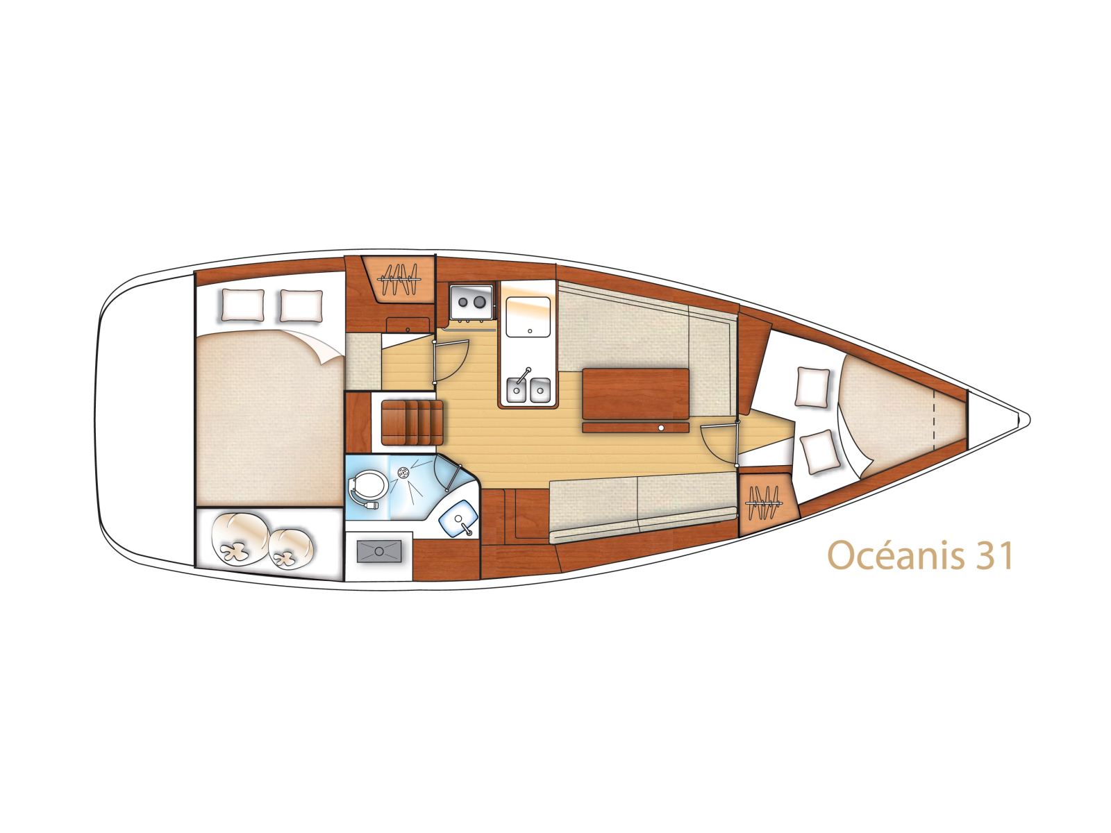 Rzut jachtu Oceanis 31 Moody Blues