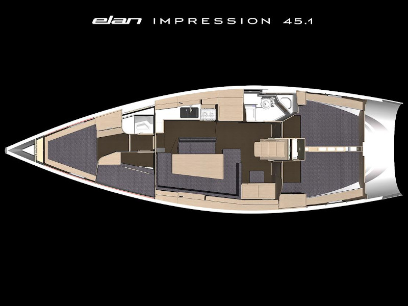 Rzut jachtu Elan Impression 45.1 Ariadne