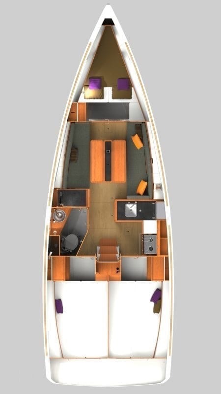 Rzut jachtu Sun Odyssey 349 Off The Clock