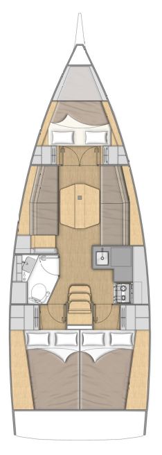 Rzut jachtu Oceanis 34.1 Rookie