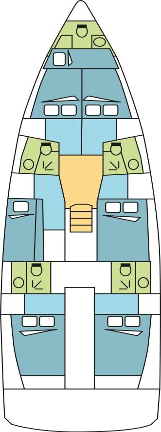 Rzut jachtu Sun Loft 47 AINAROS