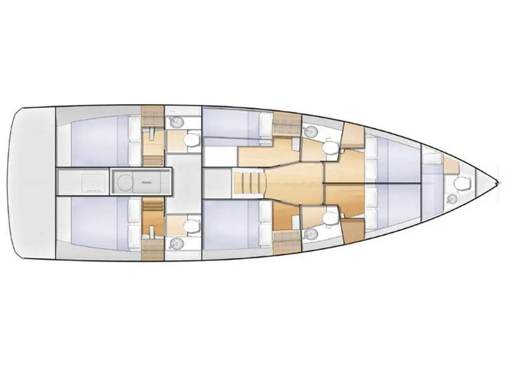 Rzut jachtu Sun Loft 47 NEW HORIZONS