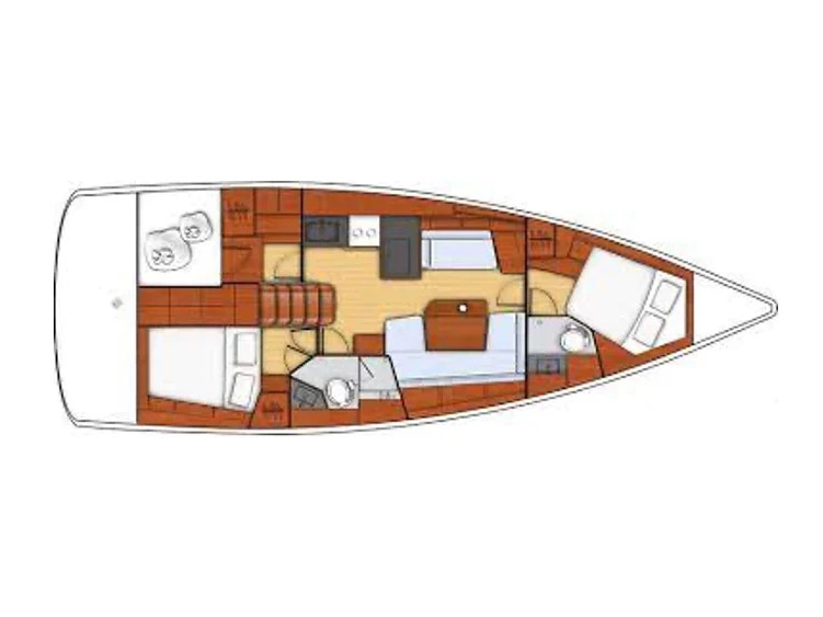 Rzut jachtu Oceanis 41.1 STELLA