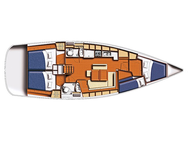Rzut jachtu Oceanis 43 Mojito