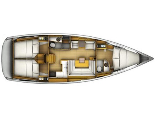 Rzut jachtu Sun Odyssey 409 ETERNITY