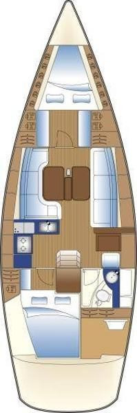 Rzut jachtu Bavaria 38 Match Gipsy
