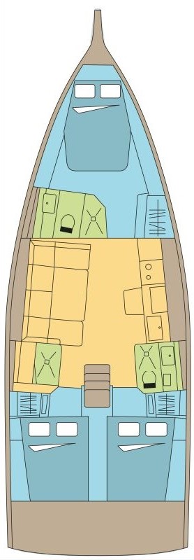 Rzut jachtu Dufour 41 CIRRUS