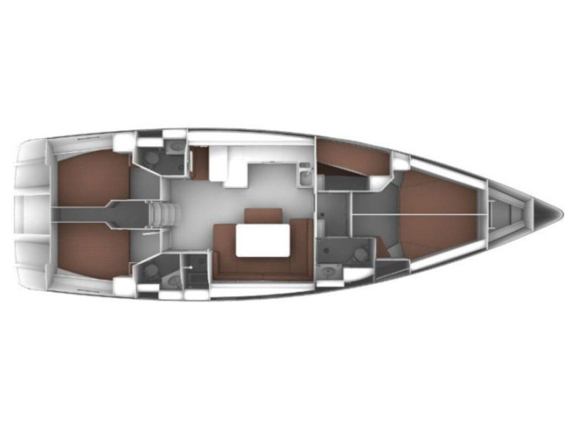 Rzut jachtu Bavaria Cruiser 51 Alma Libre III
