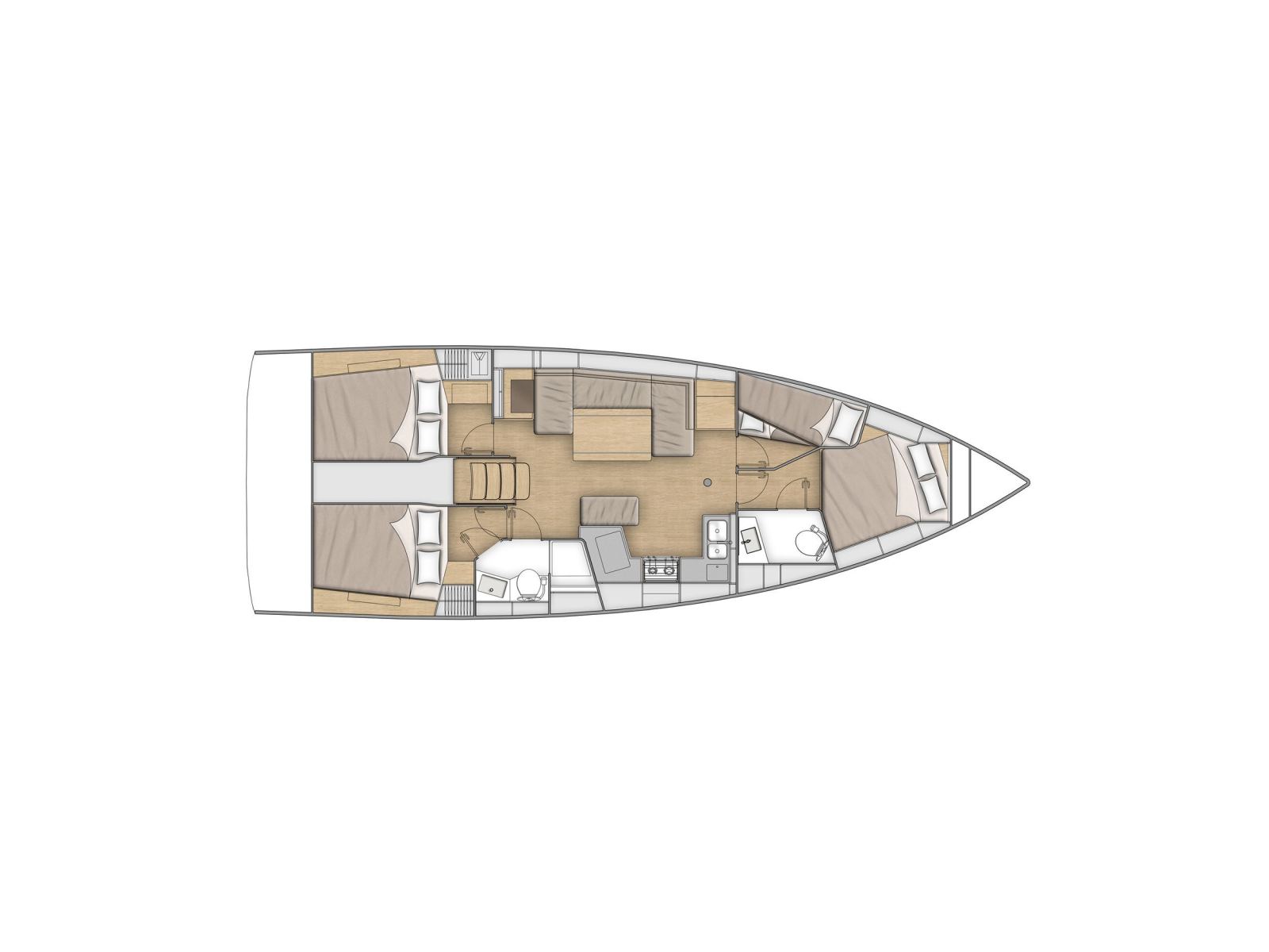 Rzut jachtu Oceanis 40.1 Mojito