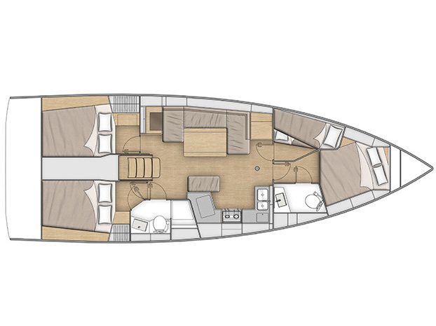 Rzut jachtu Oceanis 40.1 Neda