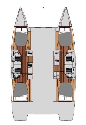 Rzut jachtu Fountaine Pajot Astrea 42 Magic Summer