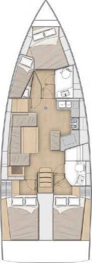 Rzut jachtu Oceanis 40.1 Rosalba
