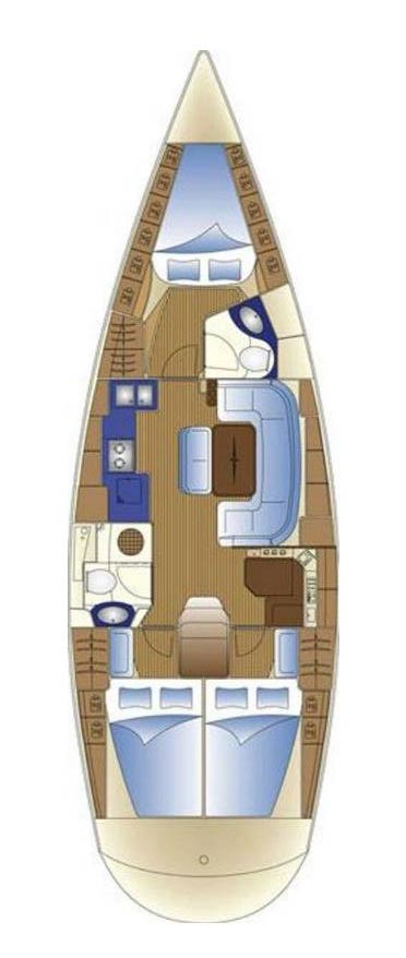 Rzut jachtu Bavaria 42 Cruiser Lady Clam