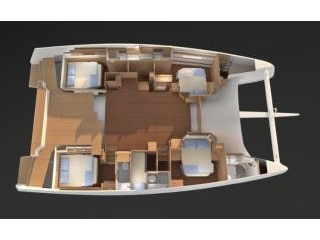 Rzut jachtu Dufour Catamaran 48 Danai - Skippered