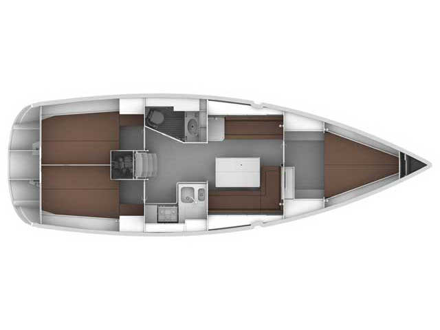 Rzut jachtu Bavaria 36 Cruiser Mystic