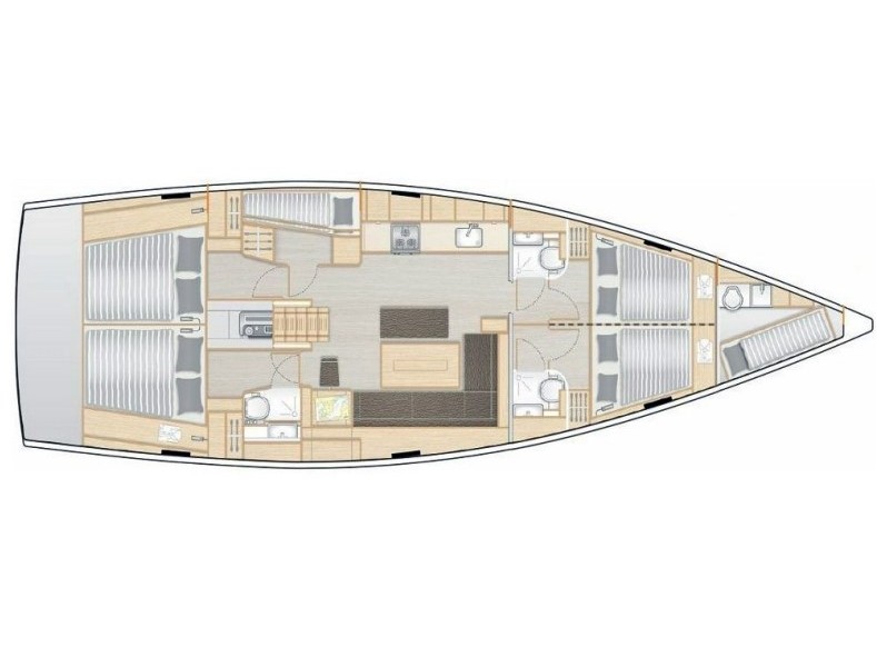 Rzut jachtu Hanse 508 Medusa II