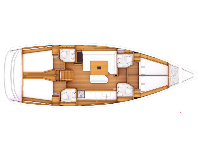 Rzut jachtu Sun Odyssey 479 AF-OC40.1