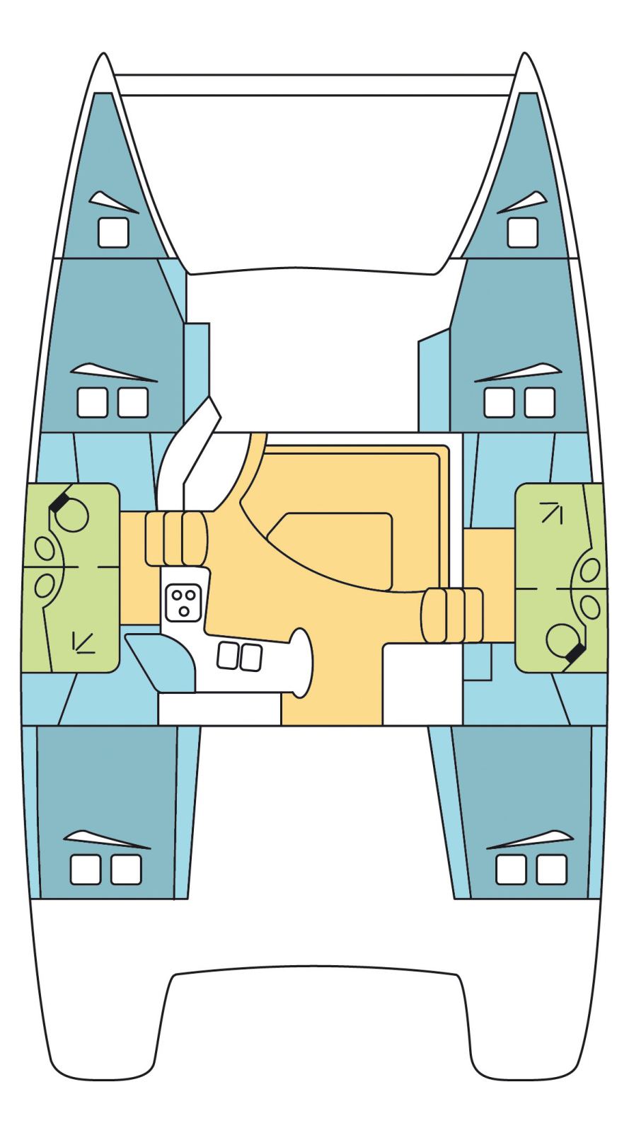 Rzut jachtu Lipari 41 L AVANT