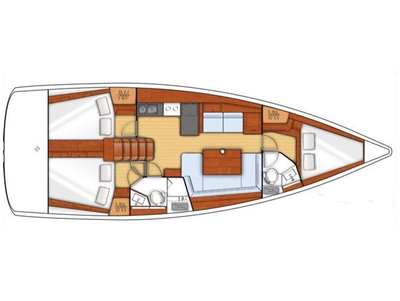 Rzut jachtu Oceanis 41.1 Poison