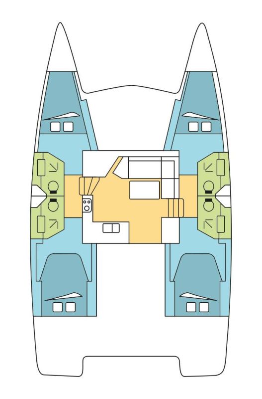 Rzut jachtu Fountaine Pajot Isla 40 NOMAD