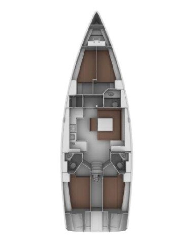 Rzut jachtu Bavaria Cruiser 45 Sophia