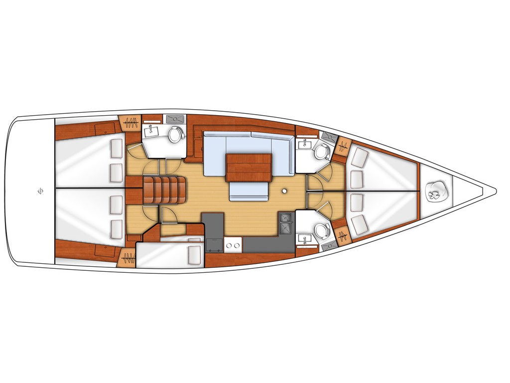 Rzut jachtu Oceanis 48 Joy