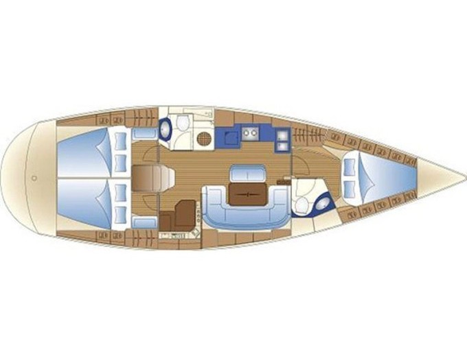 Rzut jachtu Bavaria 42 Okeanis S