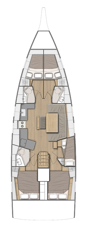 Rzut jachtu Oceanis 46.1 Rabia