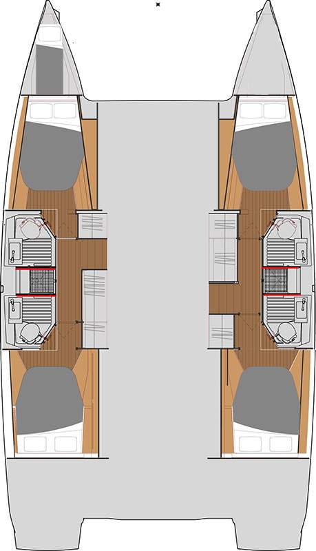 Rzut jachtu Fountaine Pajot Astrea 42 Penny Lane