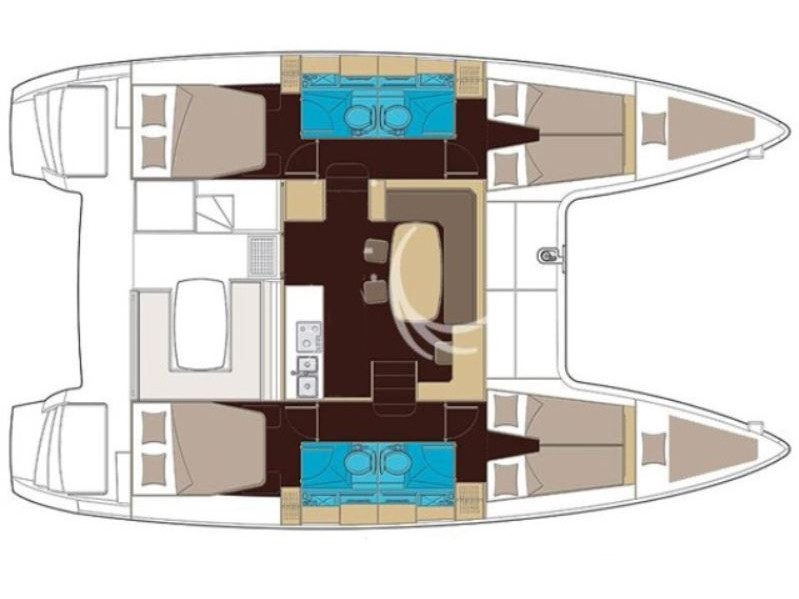 Rzut jachtu Lagoon 400 S2 Orion VIII