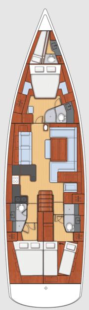 Rzut jachtu Oceanis 60 Scorpio III