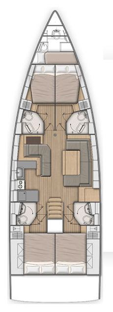 Rzut jachtu Oceanis 51.1 Myrdia