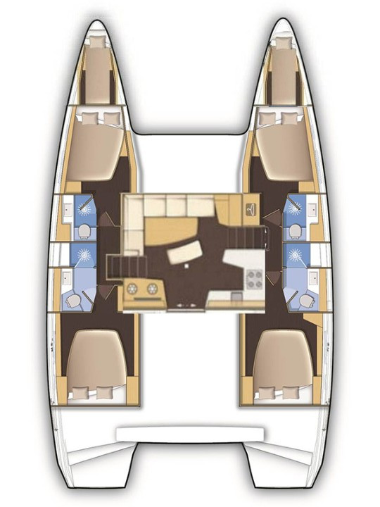 Rzut jachtu Lagoon 42 Sail Arcturus