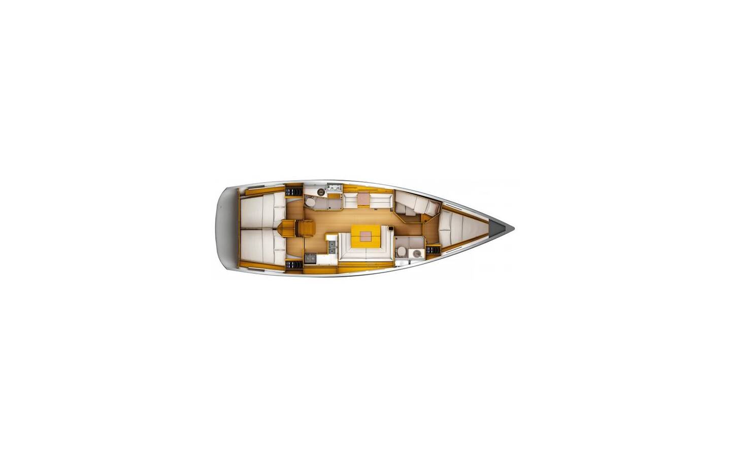 Rzut jachtu Sun Odyssey 449 Adria Wave