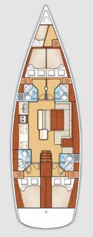 Rzut jachtu Oceanis 50 Promise