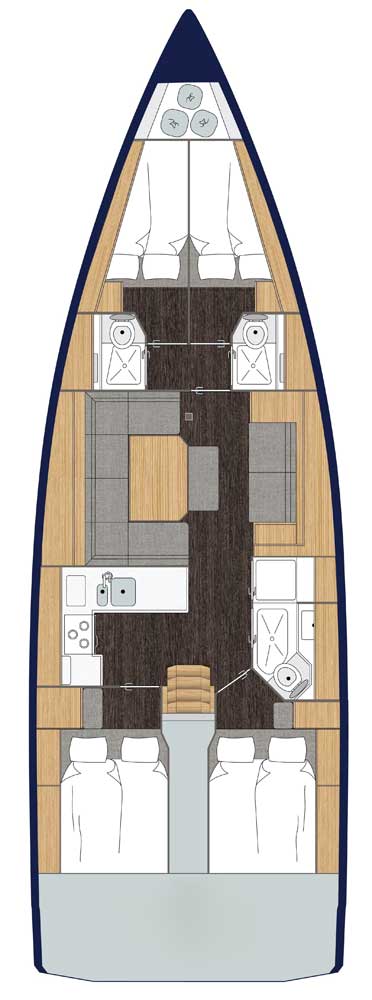 Rzut jachtu Bavaria C45 Black Velvet