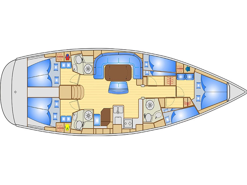 Rzut jachtu Bavaria 50 Cruiser Wave Dancer