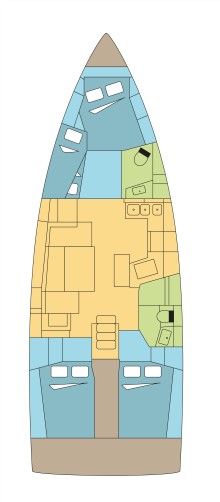 Rzut jachtu Oceanis 40.1 KONSTANTINOS IV