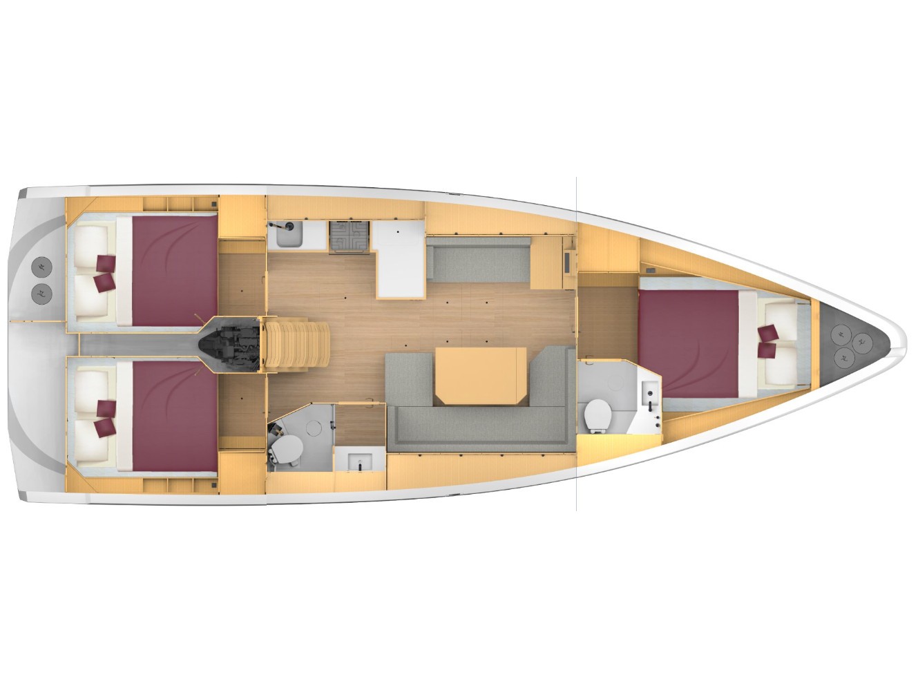 Rzut jachtu Bavaria 42 Cruiser Atlanta