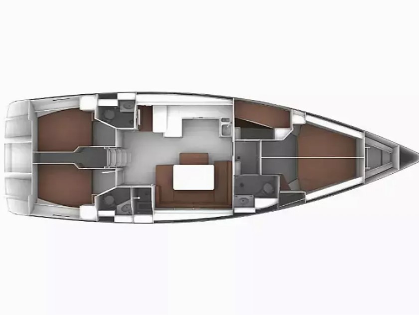 Rzut jachtu Bavaria Cruiser 51 OREO