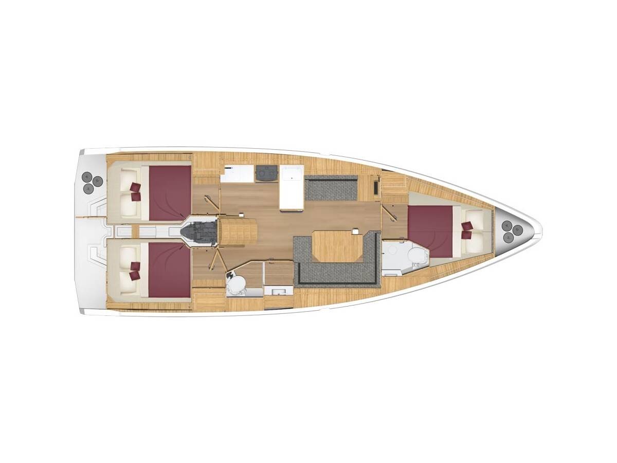 Rzut jachtu Bavaria C38 ARINNA
