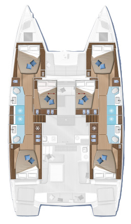 Rzut jachtu Lagoon 50 For Sail Again