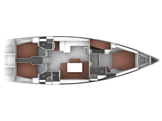 Rzut jachtu Bavaria 51 Cruiser Lina