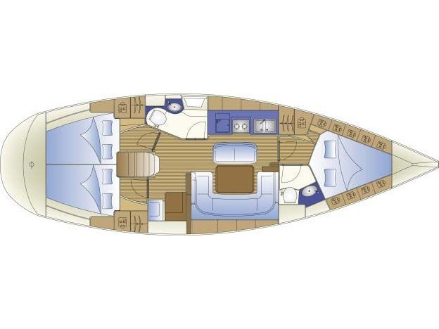 Rzut jachtu Bavaria 42 Cruiser Toisjo