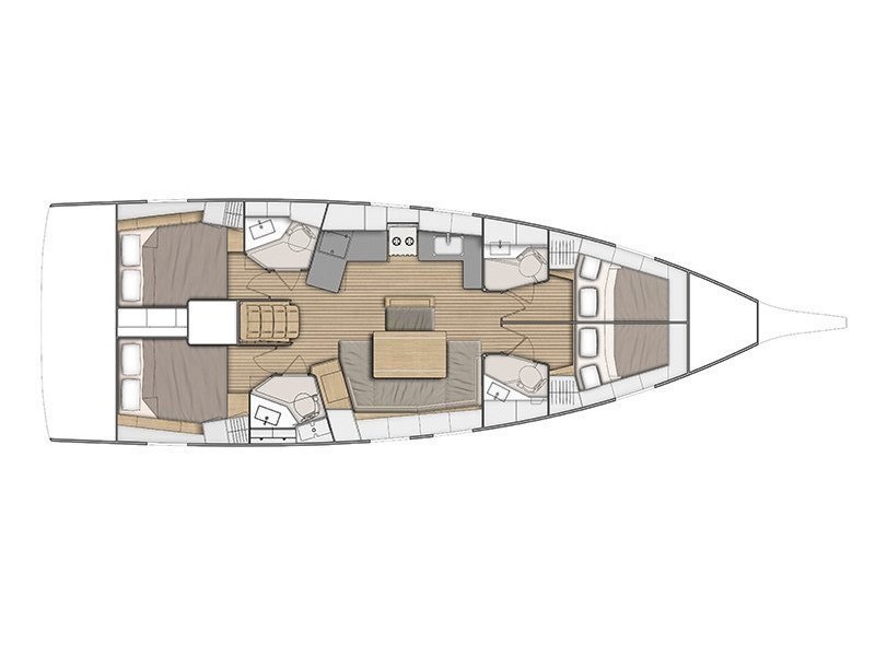 Rzut jachtu Oceanis 46.1 Orione
