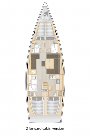 Rzut jachtu Hanse 458 Nimbus