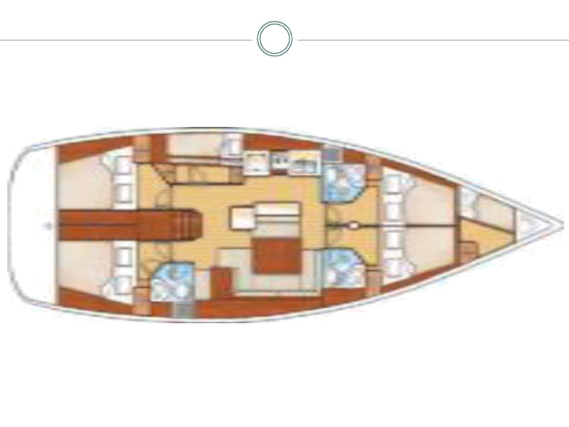 Rzut jachtu Oceanis 50 Family In Compliance